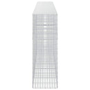 vidaXL Gabion 3,5 mm dróttal és 5x10 cm-es hálóval 600x50x150 cm