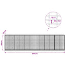 vidaXL Gabion 3,5 mm dróttal és 5x10 cm-es hálóval 600x50x150 cm