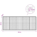vidaXL Gabion 3,5 mm dróttal és 5x10 cm-es hálóval 500x50x200 cm
