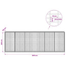 vidaXL Gabion 3,5 mm dróttal és 5x10 cm-es hálóval 600x50x200 cm