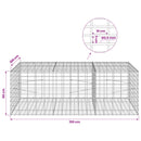 vidaXL Gabion 3,5 mm dróttal és 5x10 cm-es hálóval 150x100x50 cm