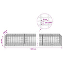 vidaXL Gabion 3,5 mm dróttal és 5x10 cm-es hálóval 1200x100x50 cm