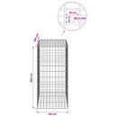 vidaXL Gabion 3,5 mm dróttal és 5x10 cm-es hálóval 50x100x100 cm