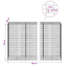 vidaXL Gabion 3,5 mm dróttal és 5x10 cm-es hálóval 800x100x200 cm