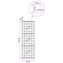 vidaXL Gabion 3,5 mm Dróttal és 10x10 cm Rácsos 50x10x150 cm