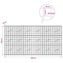 vidaXL Gabion 3,5 mm Dróttal és 10x10 cm Rácsos 300x10x150 cm