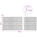 vidaXL Gabion 3,5 mm Dróttal és 10x10 cm Rácsos 700x10x150 cm