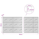 vidaXL Gabion 3,5 mm Dróttal és 10x10 cm Rácsos 750x10x150 cm