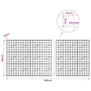 vidaXL Gabion 3,5 mm Dróttal és 10x10 cm Rácsos 850x10x150 cm