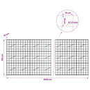 vidaXL Gabion 3,5 mm Dróttal és 10x10 cm Rácsos 1050x10x150 cm