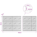 vidaXL Gabion 3,5 mm Dróttal és 10x10 cm Rácsos 1150x10x150 cm