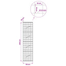 vidaXL Gabion 3,5 mm Dróttal és 10x10 cm Rácsos 50x10x200 cm