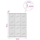 vidaXL Gabion 3,5 mm Dróttal és 10x10 cm Rácsos 150x10x200 cm