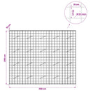 vidaXL Gabion 3,5 mm Dróttal és 10x10 cm Rácsos 250x10x200 cm
