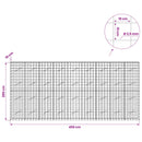 vidaXL Gabion 3,5 mm Dróttal és 10x10 cm Rácsos 450x10x200 cm