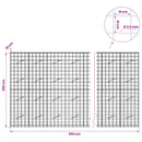 vidaXL Gabion 3,5 mm Dróttal és 10x10 cm Rácsos 650x10x200 cm