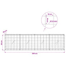 vidaXL Gabion 3,5 mm Dróttal és 10x10 cm Rácsos 200x20x50 cm