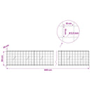 vidaXL Gabion 3,5 mm Dróttal és 10x10 cm Rácsos 600x20x50 cm