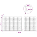 vidaXL Gabion 3,5 mm Dróttal és 10x10 cm Rácsos 950x20x100 cm