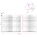 vidaXL Gabion 3,5 mm Dróttal és 10x10 cm Rácsos 1000x20x150 cm