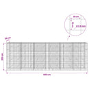 vidaXL Gabion 3,5 mm Dróttal és 10x10 cm Rácsos 600x20x200 cm