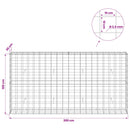 vidaXL Gabion 3,5 mm Dróttal és 10x10 cm Rácsos 200x30x100 cm