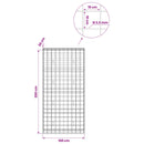 vidaXL Gabion 3,5 mm Dróttal és 10x10 cm Rácsos 100x30x200 cm