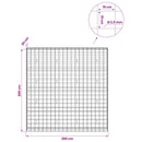 vidaXL Gabion 3,5 mm Dróttal és 10x10 cm Rácsos 200x30x200 cm