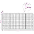 vidaXL Gabion 3,5 mm Dróttal és 10x10 cm Rácsos 400x30x200 cm