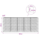 vidaXL Gabion 3,5 mm Dróttal és 10x10 cm Rácsos 500x30x200 cm