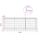 vidaXL Gabion 3,5 mm Dróttal és 10x10 cm Rácsos 150x50x50 cm