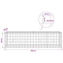 vidaXL Gabion 3,5 mm Dróttal és 10x10 cm Rácsos 200x50x50 cm