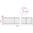 vidaXL Gabion 3,5 mm Dróttal és 10x10 cm Rácsos 750x50x50 cm