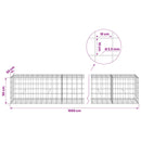 vidaXL Gabion 3,5 mm Dróttal és 10x10 cm Rácsos 1050x50x50 cm