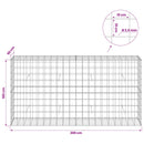 vidaXL Gabion 3,5 mm Dróttal és 10x10 cm Rácsos 200x50x100 cm