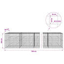 vidaXL Gabion 3,5 mm Dróttal és 10x10 cm Rácsos 700x50x100 cm