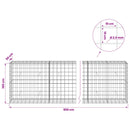 vidaXL Gabion 3,5 mm Dróttal és 10x10 cm Rácsos 900x50x100 cm