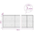 vidaXL Gabion 3,5 mm Dróttal és 10x10 cm Rácsos 1150x50x100 cm