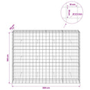 vidaXL Gabion 3,5 mm Dróttal és 10x10 cm Rácsos 200x50x150 cm