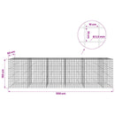 vidaXL Gabion 3,5 mm Dróttal és 10x10 cm Rácsos 550x50x150 cm