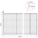 vidaXL Gabion 3,5 mm Dróttal és 10x10 cm Rácsos 850x50x150 cm