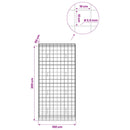 vidaXL Gabion 3,5 mm Dróttal és 10x10 cm Rácsos 100x50x200 cm
