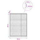 vidaXL Gabion 3,5 mm Dróttal és 10x10 cm Rácsos 150x50x200 cm