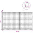 vidaXL Gabion 3,5 mm Dróttal és 10x10 cm Rácsos 350x50x200 cm