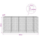 vidaXL Gabion 3,5 mm Dróttal és 10x10 cm Rácsos 450x50x200 cm