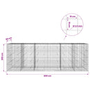 vidaXL Gabion 3,5 mm Dróttal és 10x10 cm Rácsos 600x50x200 cm