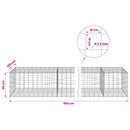 vidaXL Gabion 3,5 mm Dróttal és 10x10 cm Rácsos 450x100x50 cm