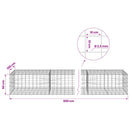 vidaXL Gabion 3,5 mm Dróttal és 10x10 cm Rácsos 600x100x50 cm