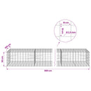 vidaXL Gabion 3,5 mm Dróttal és 10x10 cm Rácsos 900x100x50 cm