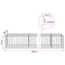 vidaXL Gabion 3,5 mm Dróttal és 10x10 cm Rácsos 1050x100x50 cm